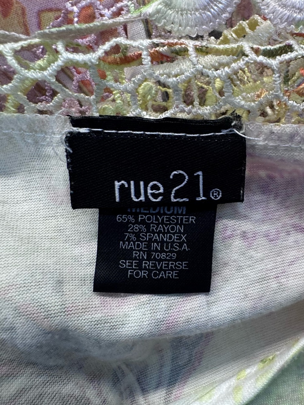 rue21 Boho Crochet Back Tank Top - Picture 7 of 8
